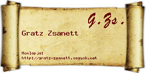 Gratz Zsanett névjegykártya