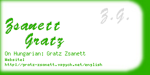 zsanett gratz business card